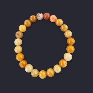 Yellow Aventurine Gemstone Bead Bracelet 8mm